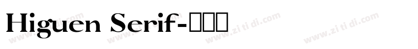 Higuen Serif字体转换